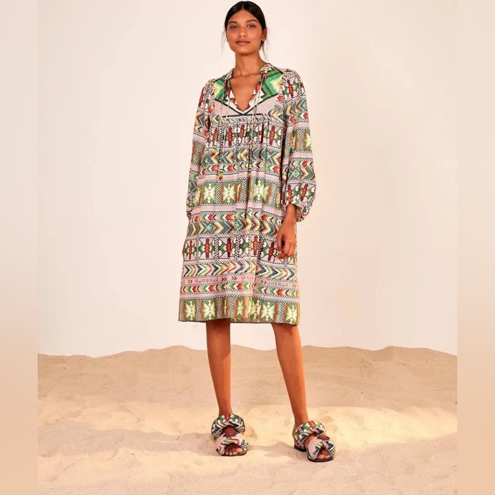 Farm Rio Amulet Print Tunic dress (M)